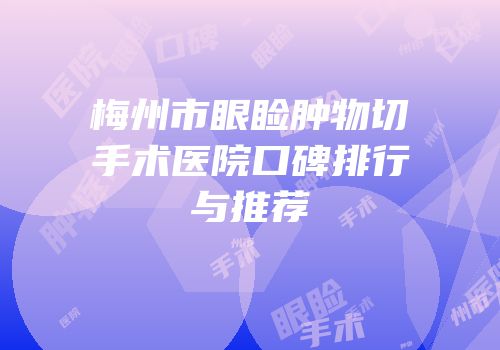 梅州市眼睑肿物切手术医院口碑排行与推荐