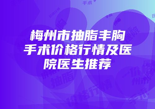 梅州市抽脂丰胸手术价格行情及医院医生推荐