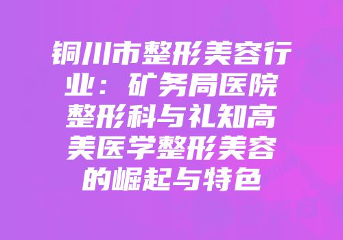 铜川市整形美容行业：矿务局医院整形科与礼知高美医学整形美容的崛起与特色
