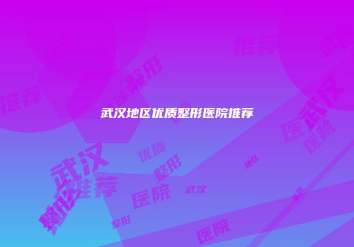 武汉地区优质整形医院推荐
