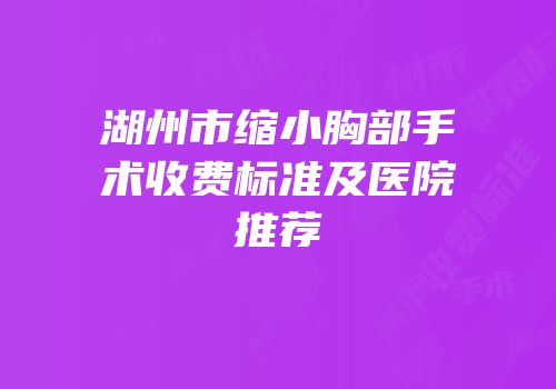 湖州市缩小胸部手术收费标准及医院推荐