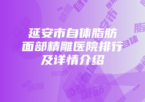 延安市自体脂肪面部精雕医院排行及详情介绍
