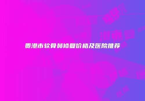 贵港市软骨鼻修复价格及医院推荐