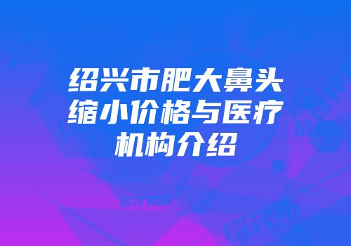 绍兴市肥大鼻头缩小价格与医疗机构介绍