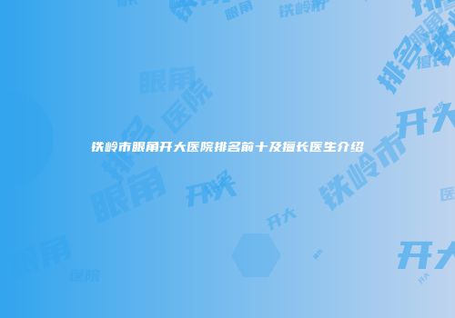 铁岭市眼角开大医院排名前十及擅长医生介绍