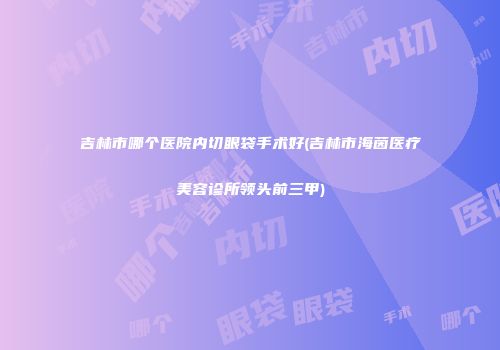 吉林市哪个医院内切眼袋手术好(吉林市海茵医疗美容诊所领头前三甲)