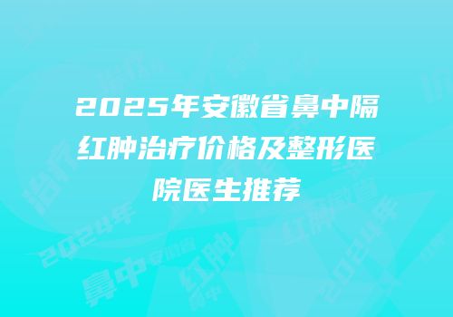 2025年安徽省鼻中隔红肿治疗价格及整形医院医生推荐