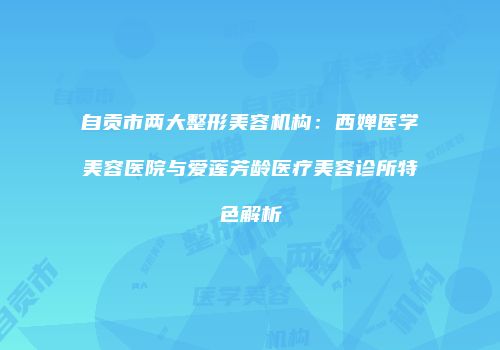 自贡市两大整形美容机构：西婵医学美容医院与爱莲芳龄医疗美容诊所特色解析