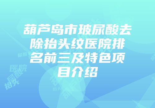 葫芦岛市玻尿酸去除抬头纹医院排名前三及特色项目介绍