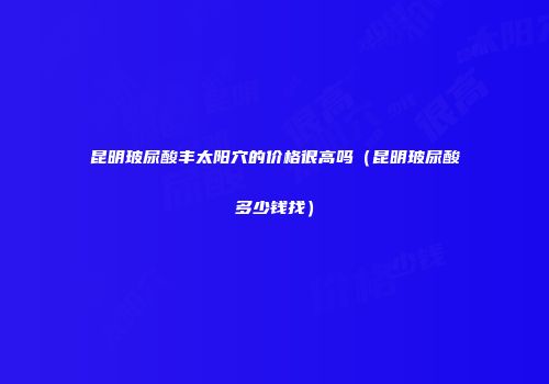 昆明玻尿酸丰太阳穴的价格很高吗（昆明玻尿酸多少钱找）