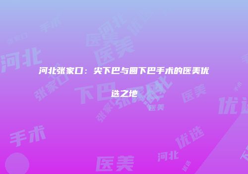 河北张家口：尖下巴与圆下巴手术的医美优选之地