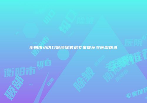 衡阳市小切口颞部除皱术专家推荐与医院精选