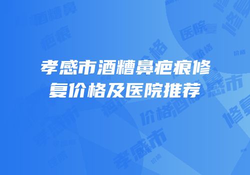 孝感市酒糟鼻疤痕修复价格及医院推荐
