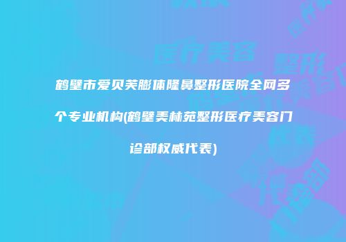 鹤壁市爱贝芙膨体隆鼻整形医院全网多个专业机构(鹤壁美林苑整形医疗美容门诊部权威代表)