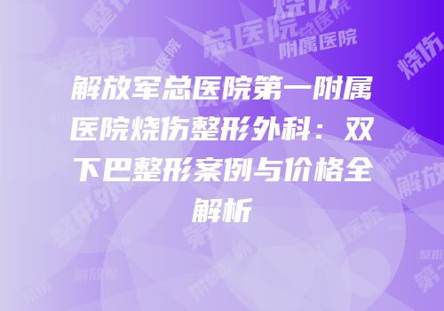 解放军总医院第一附属医院烧伤整形外科：双下巴整形案例与价格全解析