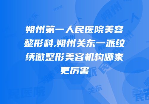 朔州第一人民医院美容整形科,朔州关东一派纹绣微整形美容机构哪家更厉害