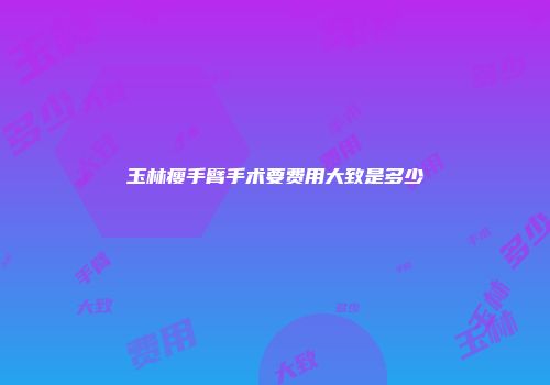 玉林瘦手臂手术要费用大致是多少