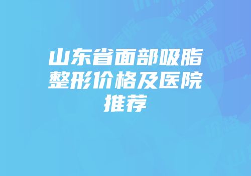 山东省面部吸脂整形价格及医院推荐