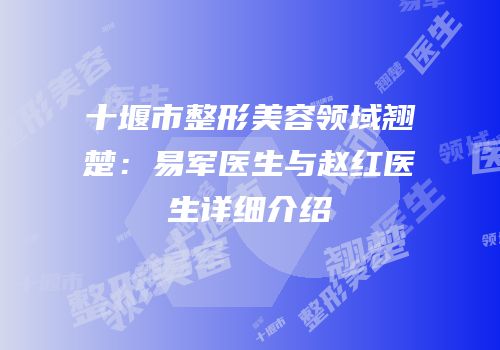 十堰市整形美容领域翘楚：易军医生与赵红医生详细介绍