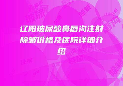 辽阳玻尿酸鼻唇沟注射除皱价格及医院详细介绍