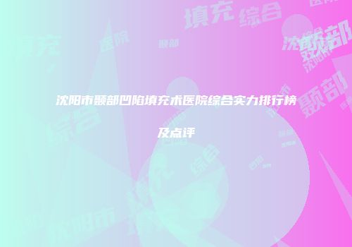 沈阳市颞部凹陷填充术医院综合实力排行榜及点评