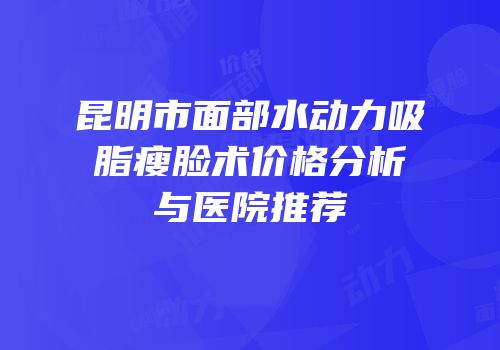 昆明市面部水动力吸脂瘦脸术价格分析与医院推荐