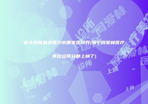 额头纹除皱术嘉兴市哪家医院好(海宁周爱林医疗美容诊所分都上榜了)