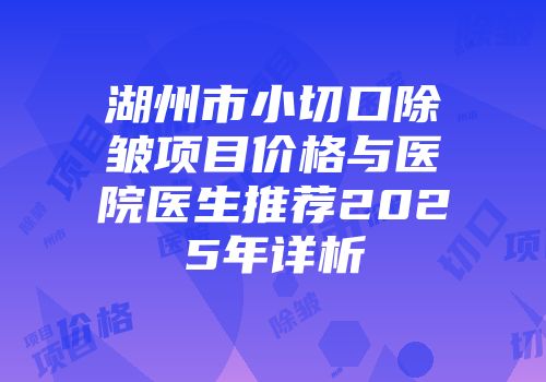 湖州市小切口除皱项目价格与医院医生推荐2025年详析