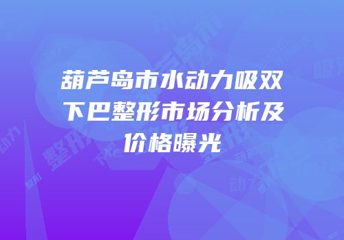 葫芦岛市水动力吸双下巴整形市场分析及价格曝光