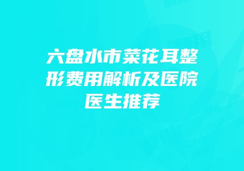六盘水市菜花耳整形费用解析及医院医生推荐