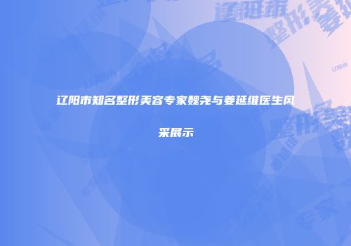 辽阳市知名整形美容专家魏尧与姜延维医生风采展示