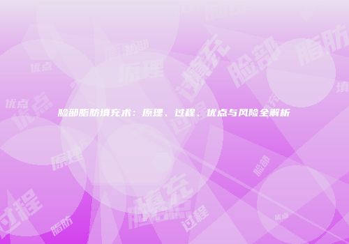 脸部脂肪填充术：原理、过程、优点与风险全解析