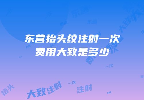 东营抬头纹注射一次费用大致是多少