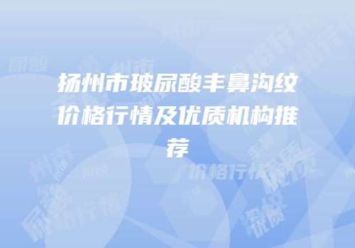 扬州市玻尿酸丰鼻沟纹价格行情及优质机构推荐