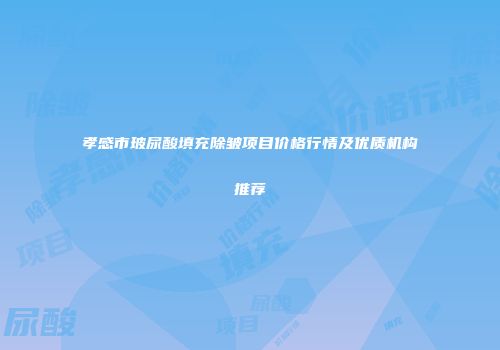 孝感市玻尿酸填充除皱项目价格行情及优质机构推荐