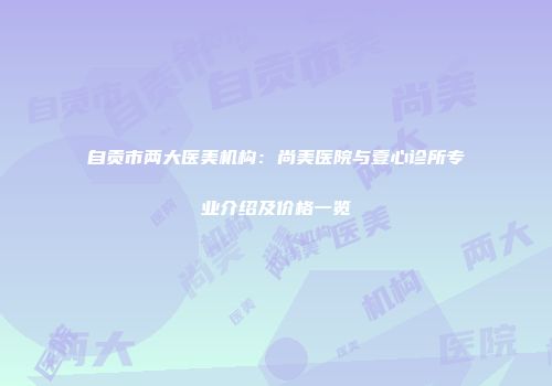 自贡市两大医美机构：尚美医院与壹心诊所专业介绍及价格一览