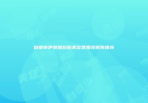 自贡市伊婉玻尿酸美容费用及医院推荐