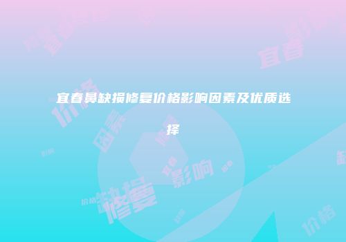 宜春鼻缺损修复价格影响因素及优质选择