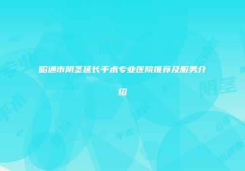 昭通市阴茎延长手术专业医院推荐及服务介绍