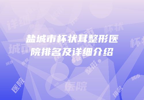 盐城市杯状耳整形医院排名及详细介绍
