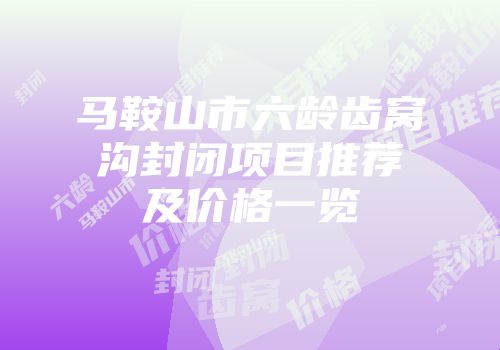 马鞍山市六龄齿窝沟封闭项目推荐及价格一览