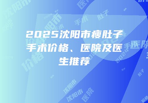 2025沈阳市瘦肚子手术价格、医院及医生推荐