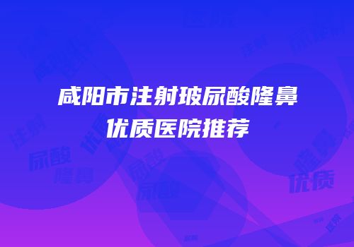 咸阳市注射玻尿酸隆鼻优质医院推荐