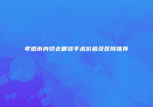 孝感市内切去眼袋手术价格及医院推荐