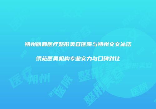 朔州丽都医疗整形美容医院与朔州文文冰洁绣苑医美机构专业实力与口碑对比