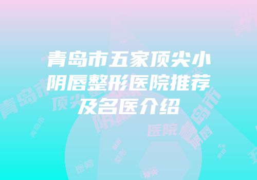 青岛市五家顶尖小阴唇整形医院推荐及名医介绍