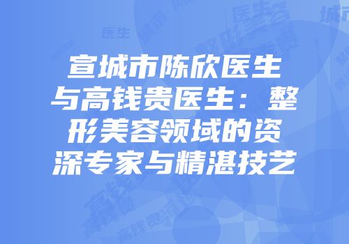 宣城市陈欣医生与高钱贵医生：整形美容领域的资深专家与精湛技艺