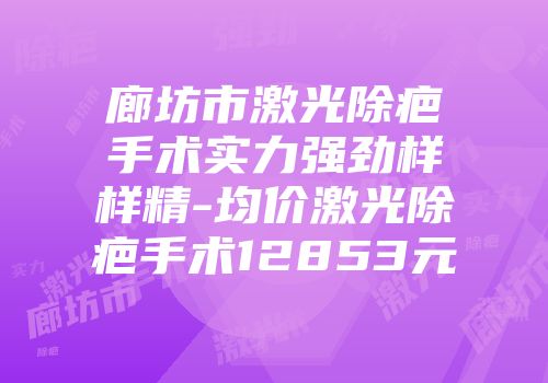 廊坊市激光除疤手术实力强劲样样精-均价激光除疤手术12853元