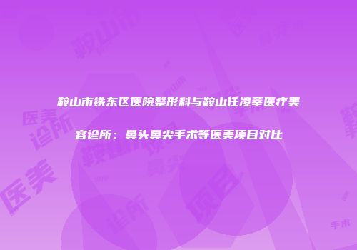 鞍山市铁东区医院整形科与鞍山任凌莘医疗美容诊所：鼻头鼻尖手术等医美项目对比