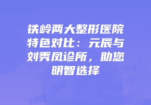 铁岭两大整形医院特色对比：元辰与刘秀凤诊所，助您明智选择